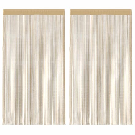 vidaXL - Draadgordijnen - 100x250 - cm - beige - 2 - st