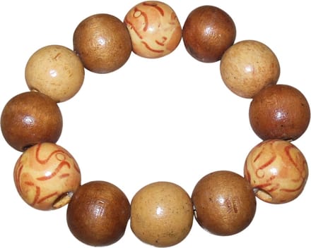 Armband kralen lichtbruine tinten