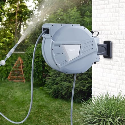 Automatische Tuinslanghaspel 20 Meter met Wandmontage en Sproeikop