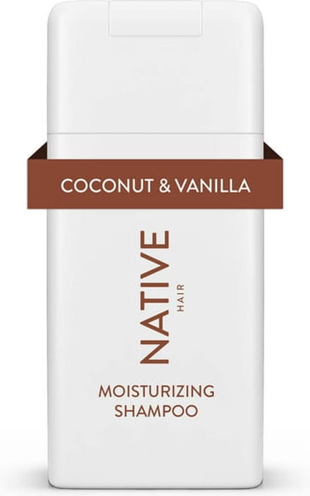 Native - Moisturizing Shampoo, Coconut & Vanilla, Sulfate & Paraben Free, Travel-Sized Mini - 88ml