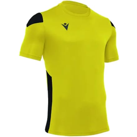 Macron Polis Shirt Korte Mouw Heren - Geel / Zwart | Maat: M
