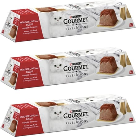 3x Gourmet Revelations - Mousse Rund - Kattenvoer - 4x57g