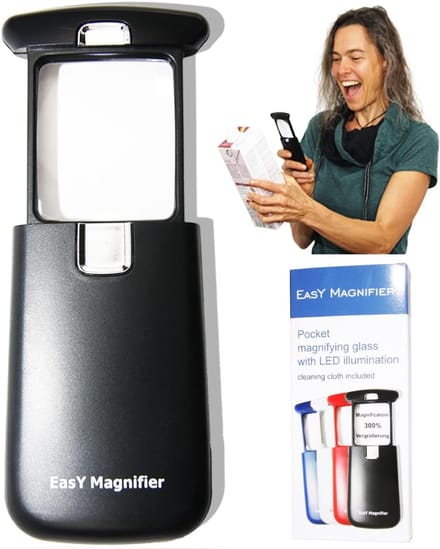 Vergrootglas 3x met LED Verlichting - Ideale Leeshulp voor Kleine Teksten