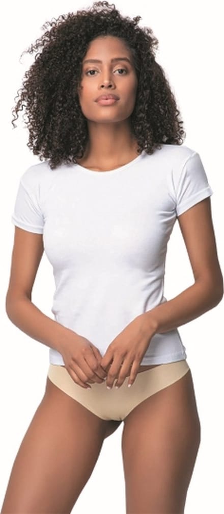 2 pack-Dameshemd Met Korte Mouwen van Katoen-Onderhemd Dames-Wit-L