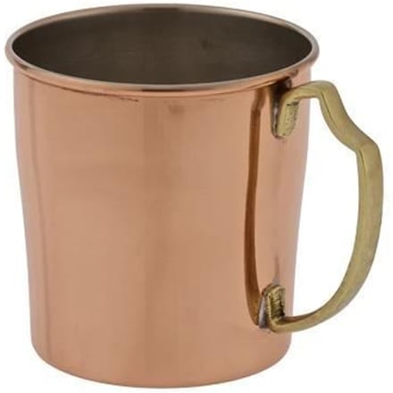 Chope à bière 0,55 L cuivre-étain artisanale, handgefertigt élégante marron