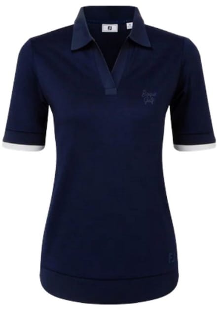 Footjoy Texture Knit Dames Polo Shirt Navy