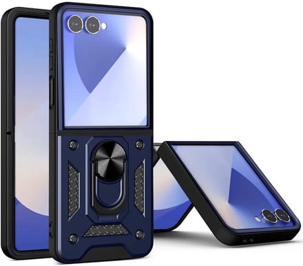Hoesje geschikt voor Samsung Galaxy Z Flip 7 - Techsuit Camshield Back Cover - Blauw
