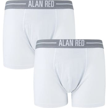 Alan Red Boxershort Wit 2Pack - Maat S - Heren - Boxershorts