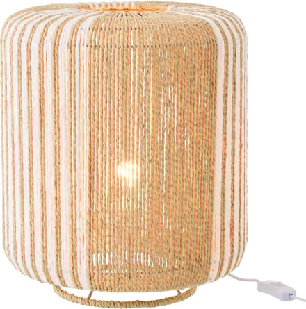 J-Line lamp Touw Cilinder - metaal - wit/naturel - small