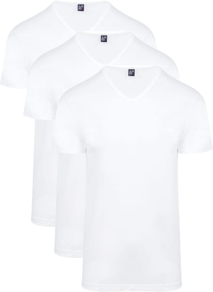 Alan Red Vermont T-Shirt V-Hals Wit 3 pack - T-shirt basis