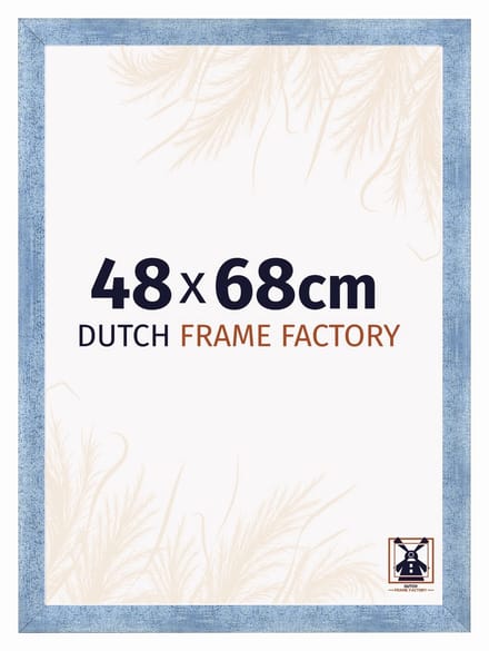 Fotolijst 48x68 cm - MDF - Helder Blauw Geveegd - Praag