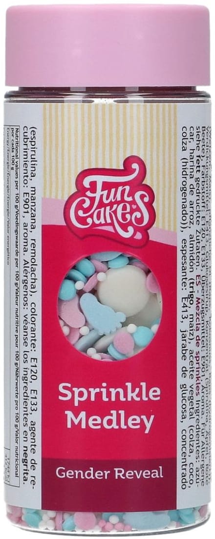 FunCakes Sprinkle Medley - Gender Reveal - 65g - Eetbare Taartdecoratie
