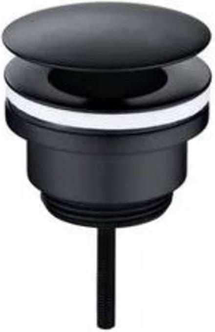 Saqu Solid Line wastafelplug niet afsluitbaar mat zwart