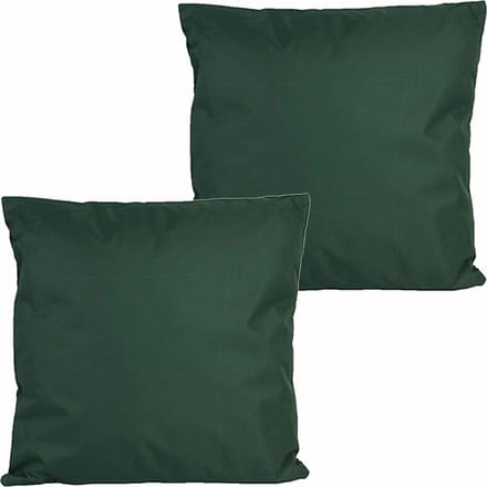 Anna's collection buitenkussens - 2x - donkergroen - 60 x 60 cm - binnen/buiten