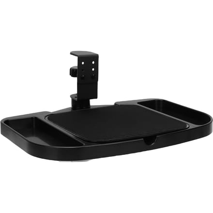 Plateforme pour souris à clipser Support de dispositif pour tapis de souris réglable Plateau rotatif pour bureau Extension d'attachement Repose-poignet black
