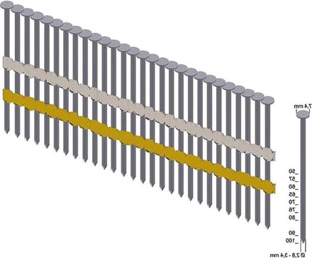 Streepspijkers met kop - Nagels metaal - Bevestigen van materialen - Gladde afwerking - 3000 stuks - Blank