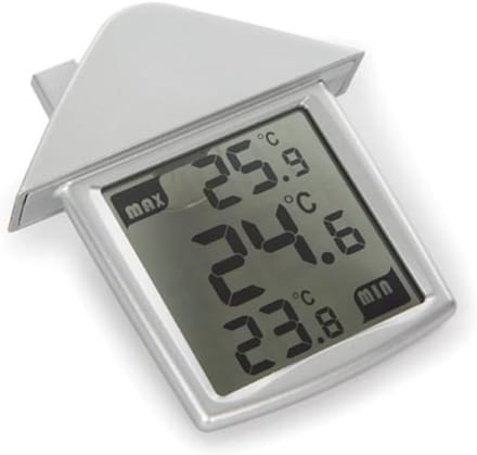 Transparante Buiten en Binnen Digitale Thermometer met Min/Max Geheugen