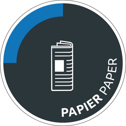 Papier sticker - tweetalig 300 mm