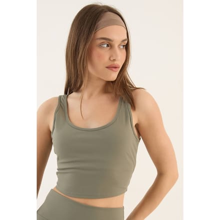 Dames DSGN Studio Ultra Sculpt Gevoerde Sportbeha | Kaki | Maat: Medium