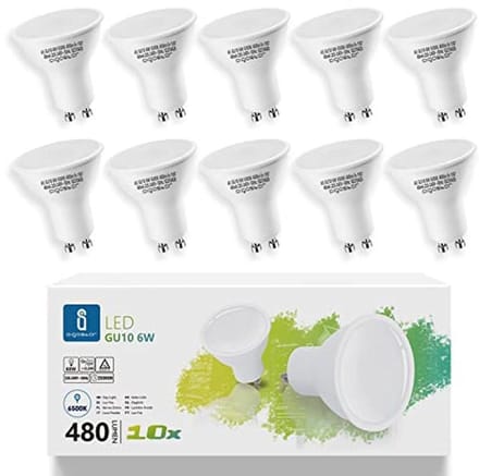 GU10 LED Lampen 6W Koudwit Licht 6500K, Set van 10