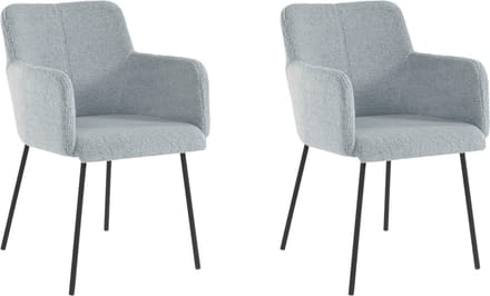 Jolie-Eetkamerstoel - Set van 2 - Grijs Teddy