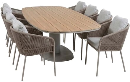 9-delige tuinset | 8 Alezio tuinstoelen | Tuintafel Tower 260cm