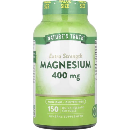 Nature's Truth, Magnesium, Extra Sterkte, 400 mg, 150 Snel Vrijkomende Softgels