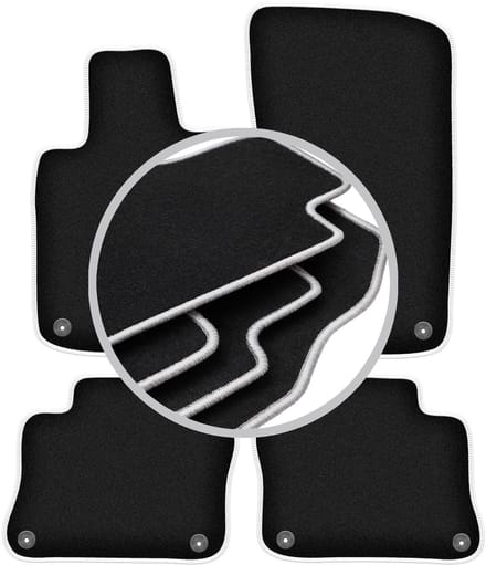 CARLUX-SILVER automatten voor: Porsche Panamera fastback (2009-2016)