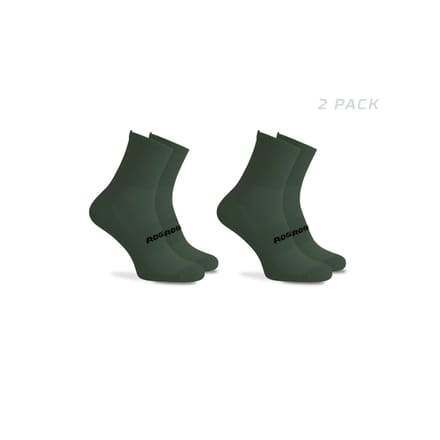 Rogelli Essential Dames en Heren 2 pack Fietssokken - Groen