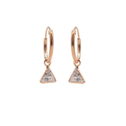 Karma symbols oorbel zirconia triangle Rosé M2202