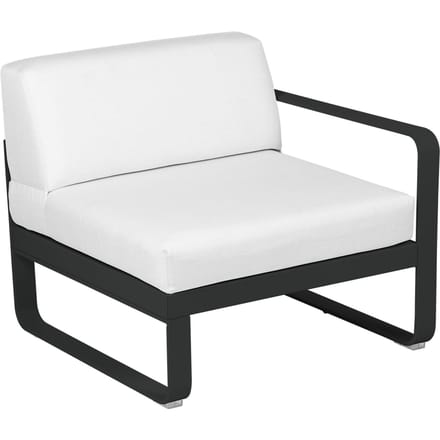 Fermob BELLEVIE Fauteuil Module rechts - 42 drop mat - 81 witgrijs