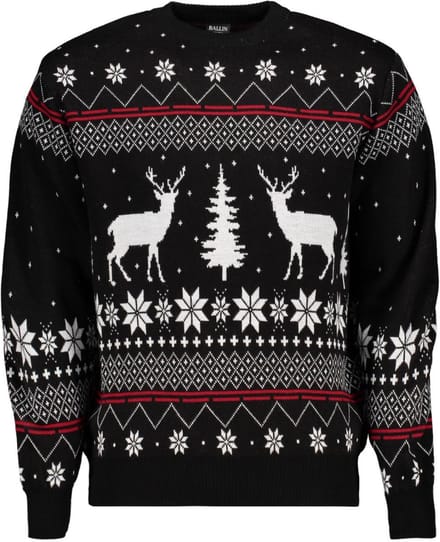 Ballin Trui Crhistmas Sweater 8001 Black Mannen Maat - M