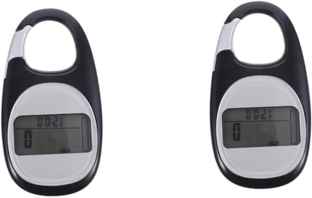 Stappenteller Set - Loopmeter Activiteitentracker - Dagelijkse Beweging Meten - 3D Stappentelling Technologie - 7.5x4x1.2cm - Wit