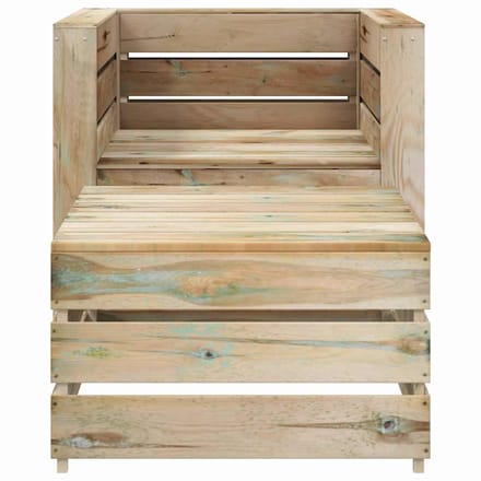 vidaXL - 2-delige - Loungeset - pallet - geïmpregneerd - grenenhout
