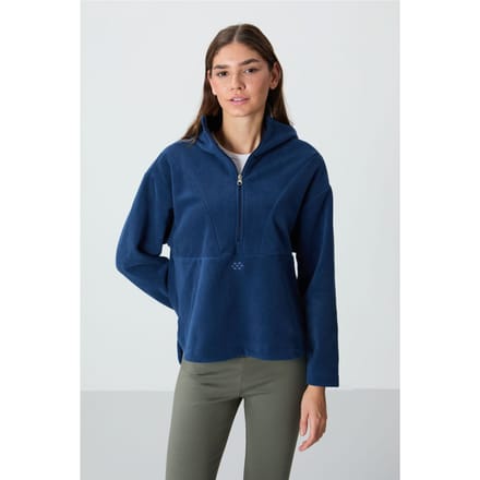 Oversized Pluche Half-zip Hoodie