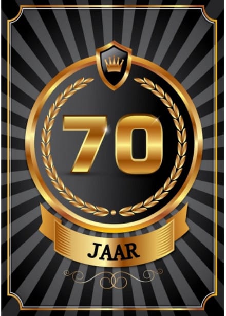 Bellatio Decorations Verjaardag deurposter - 70 jaar - 59 x 42 cm - leeftijd feestartikelen