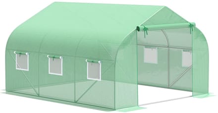 Outsunny Tunnelkas - PE - 350x300x200cm - Groen