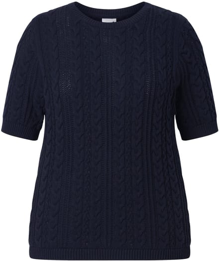 Ulla Popken - Dames - Pullovers - Marine - Maat 54+