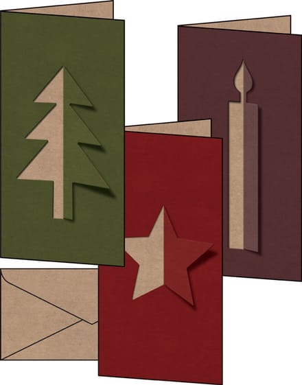 Kerstkaarten Sigel incl. - envelop kraftliner -