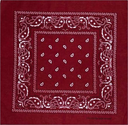 Bandana Zakdoek Paisley Bordeaux Rood