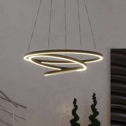 EGLO connect.z Lobinero-Z Smart Hanglamp - Ø 58 cm - Zwart/Wit - Instelbaar wit licht - Dimbaar - Zigbee