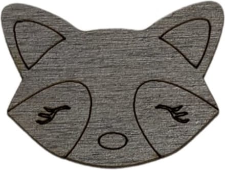 Houten Naaldenmagneet Wasbeer