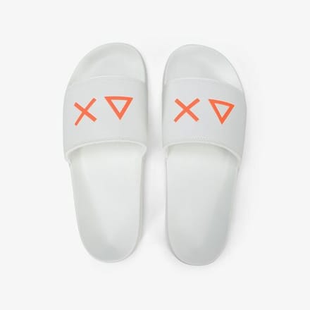 Sun68 Slippers Logo Bianco Wit - Maat 40 - Heren