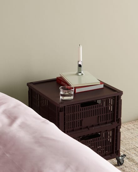 HAY Kleur Krat Mand Groot Vierkant - HAYCrateBordeaux