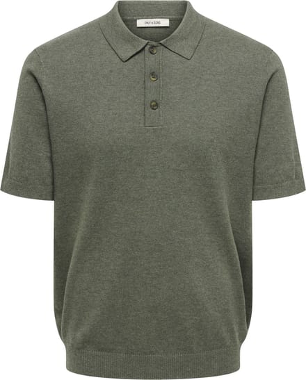 ONLY&SONS - ONSLOUI REG 12 SS MEL POLO KNIT NOOS - Heren - Polo's