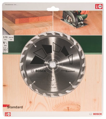 Bosch Accessories Standard 2609256812 Hardmetaal-cirkelzaagblad 170 x 20 mm Aantal tanden: 24 1 stuk(s)