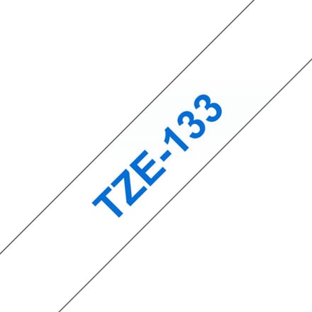 TZ-133 12mm - blue on transparant - laminated (8m)