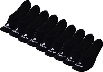 9-Pack Donnay - Footies - Antislip sokken - Black (020) - maat 39-42