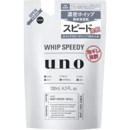 Shiseido - Uno Whip Speedy Facial Foam Cleanser Refill - 130ml