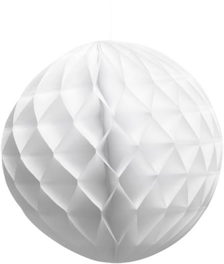 HOBI - Witte bal van honingraatpapier 25 cm